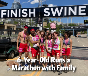 6-year-old runs marathon at Flying Pig